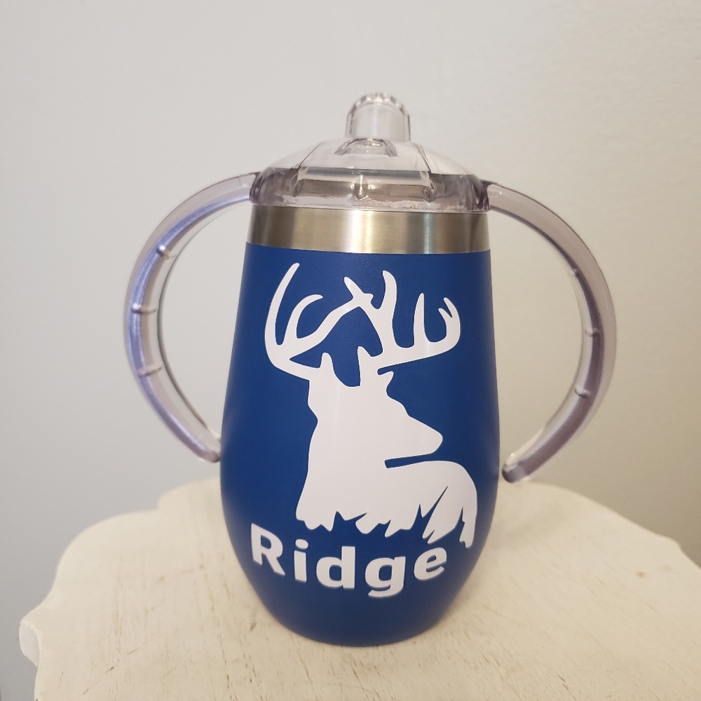 New Blue Stainless Steel Sippy Cup